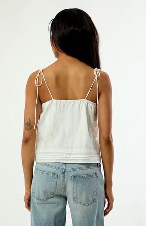 Daniela Square Neck Linen Tank Top image number 3