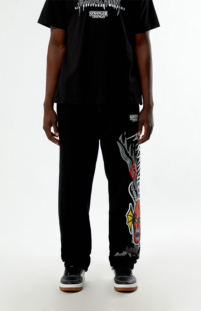Netflix x Stranger Things Black Hellfire Club Baggy Sweatpants