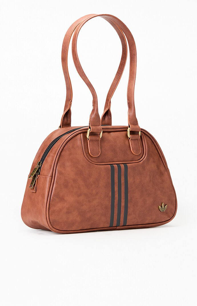 adidas Brown Faux Leather Airliner Shoulder Bag | Pacsun