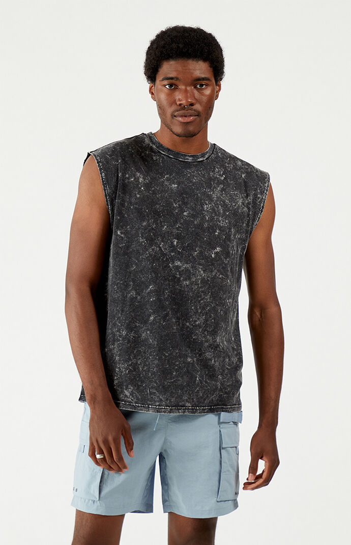Acid Wash Muscle Tank Top