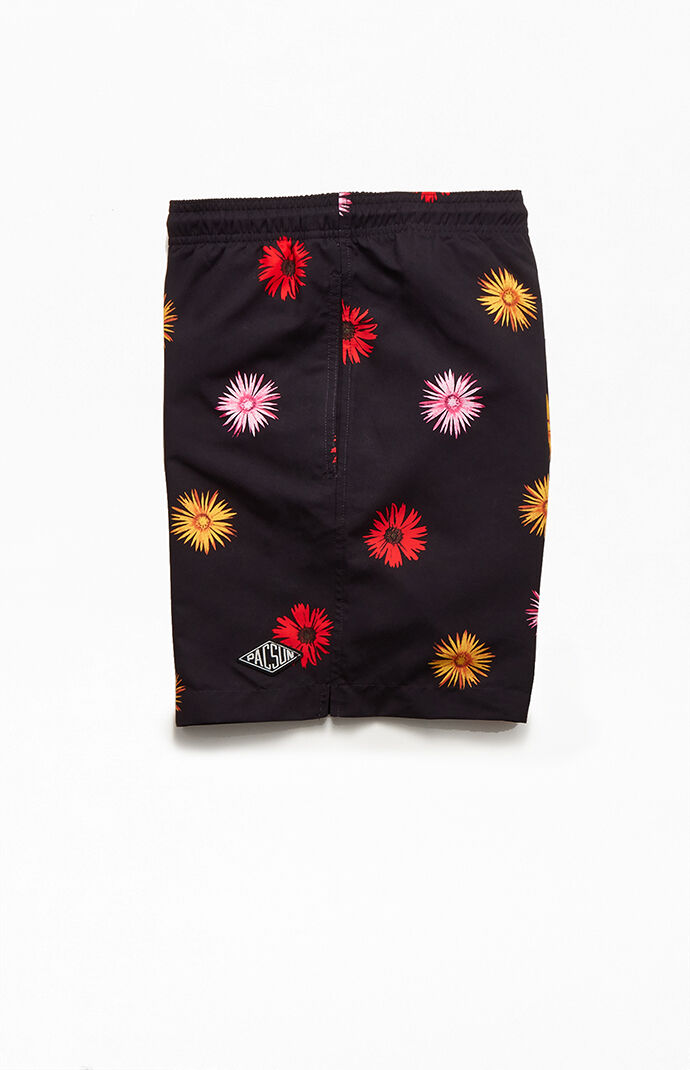 Watercolor Floral 17" Swim Trunks