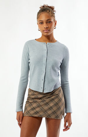 Rowan Waffle Knit Button Front Long Sleeve Top image number 2