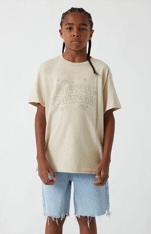 Light Blue Frayed Long Denim Shorts image number 1