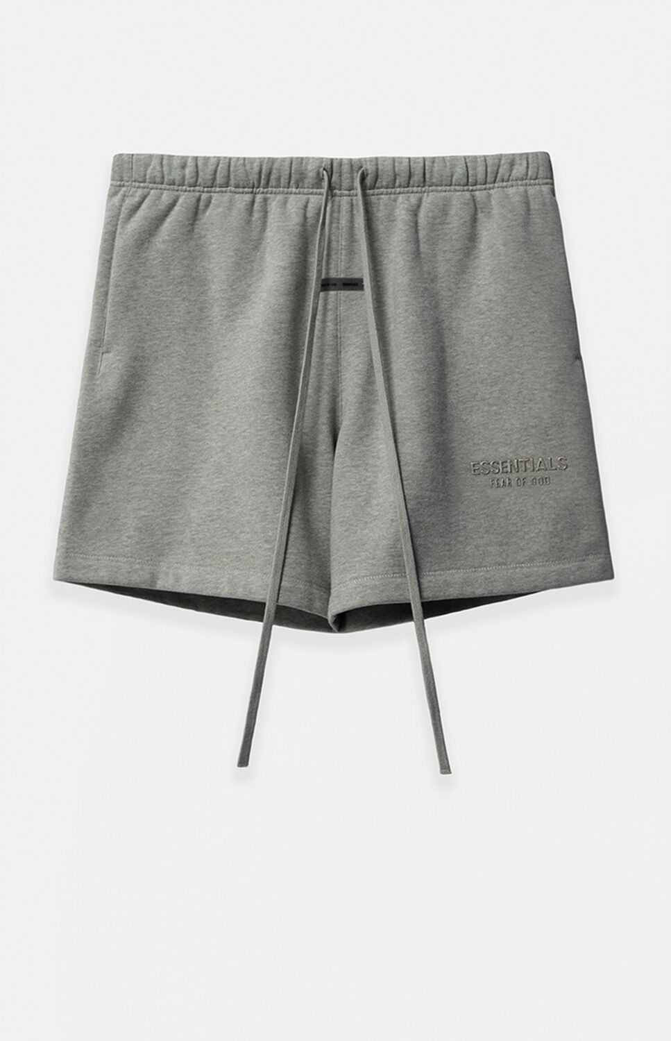 Fear of God ESSENTIALS Concrete Heather Soccer Fleece Sweat Shorts
