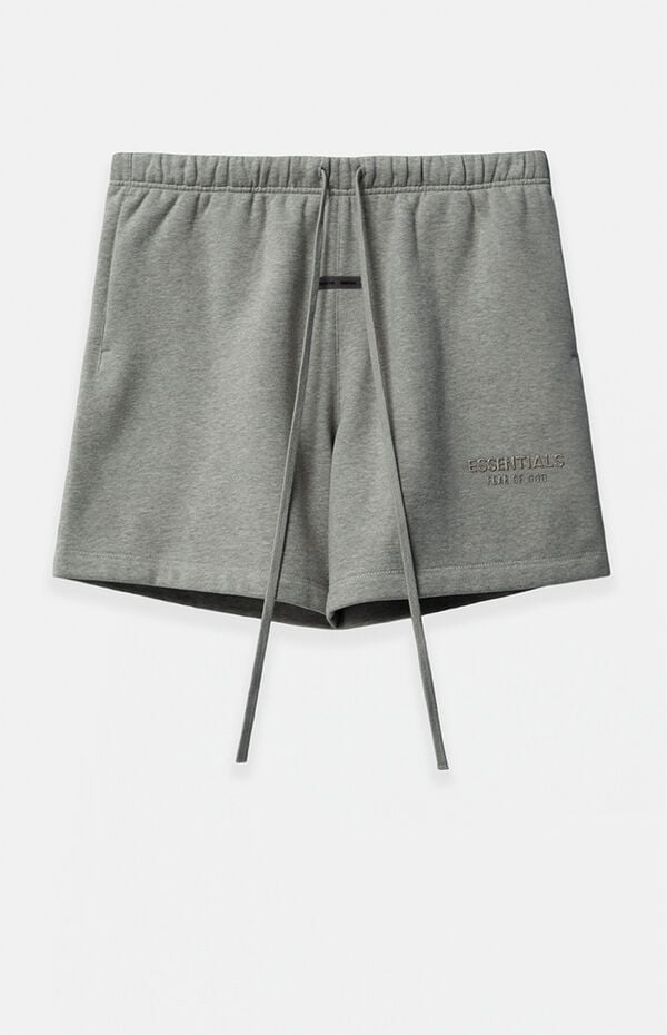 Fear of God ESSENTIALS Concrete Heather Soccer Fleece Sweat Shorts