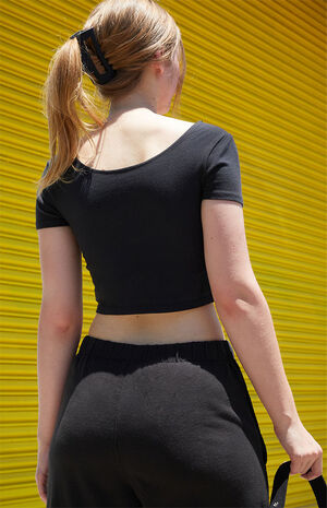 Black Zelly Short Sleeve Top image number 5