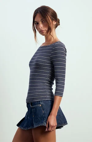 Kenzie 3/4 Sleeve Off-The-Shoulder Top image number 4