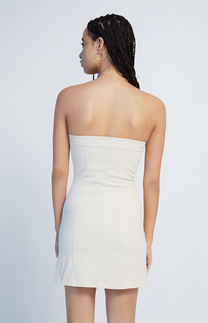 Strapless fit and sales flare mini dress