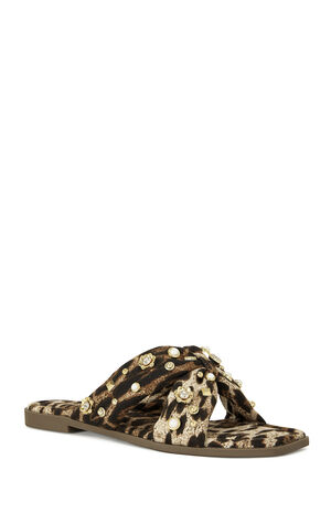 Women's Ramsey Leopard Flat Sandals image number 2