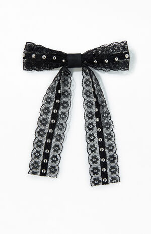 Studded Bow Barrette image number 1