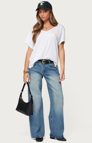 Sonora Oversized v Neck T-Shirt image number 5