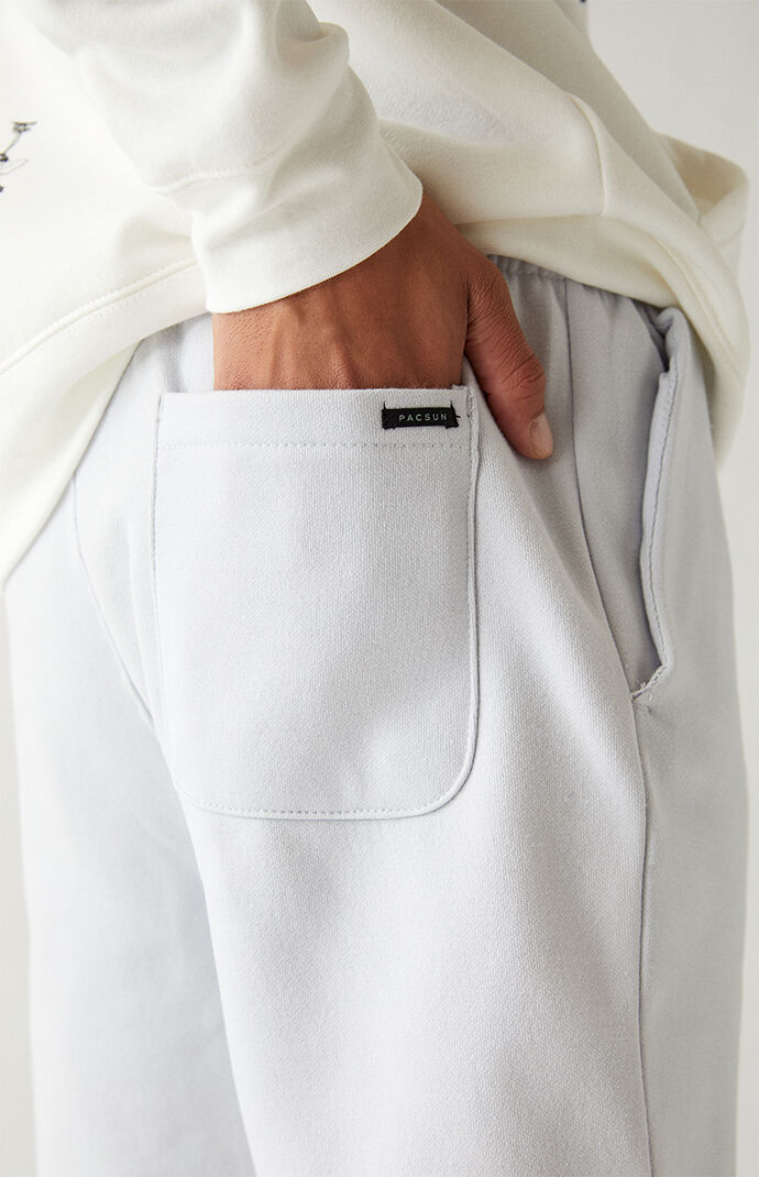Light Blue Fleece Drawstring Volley Shorts
