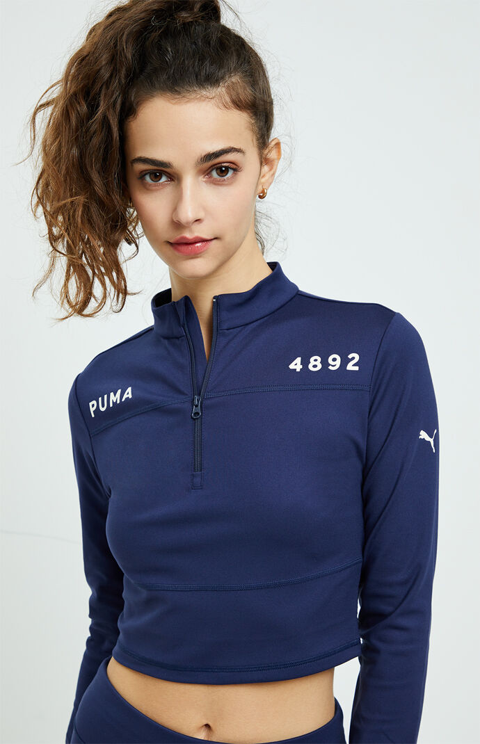 Puma X Selena Gomez Cropped Half Zip Top Pacsun