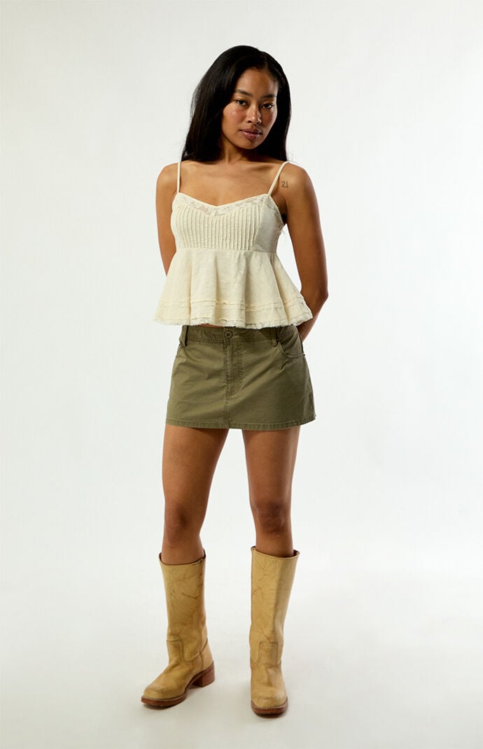 Beverly and Beck Chloe Cropped Babydoll Top