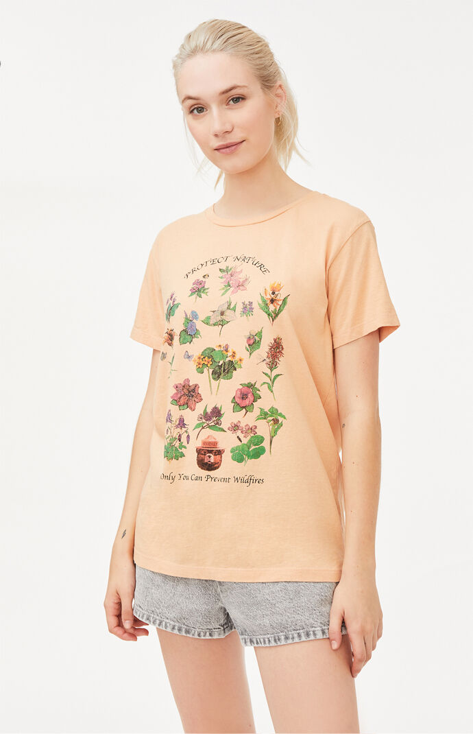Smokey Flowers Boyfriend T-Shirt