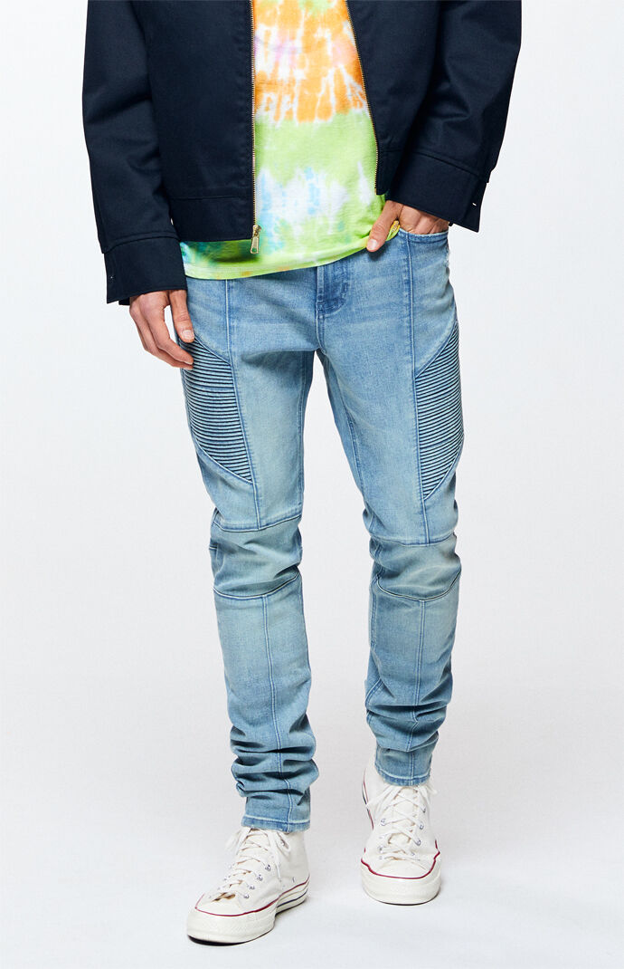 Pacsun Medium Moto Stacked Skinny Jeans Pacsun Us 34 / eu 50. pacsun