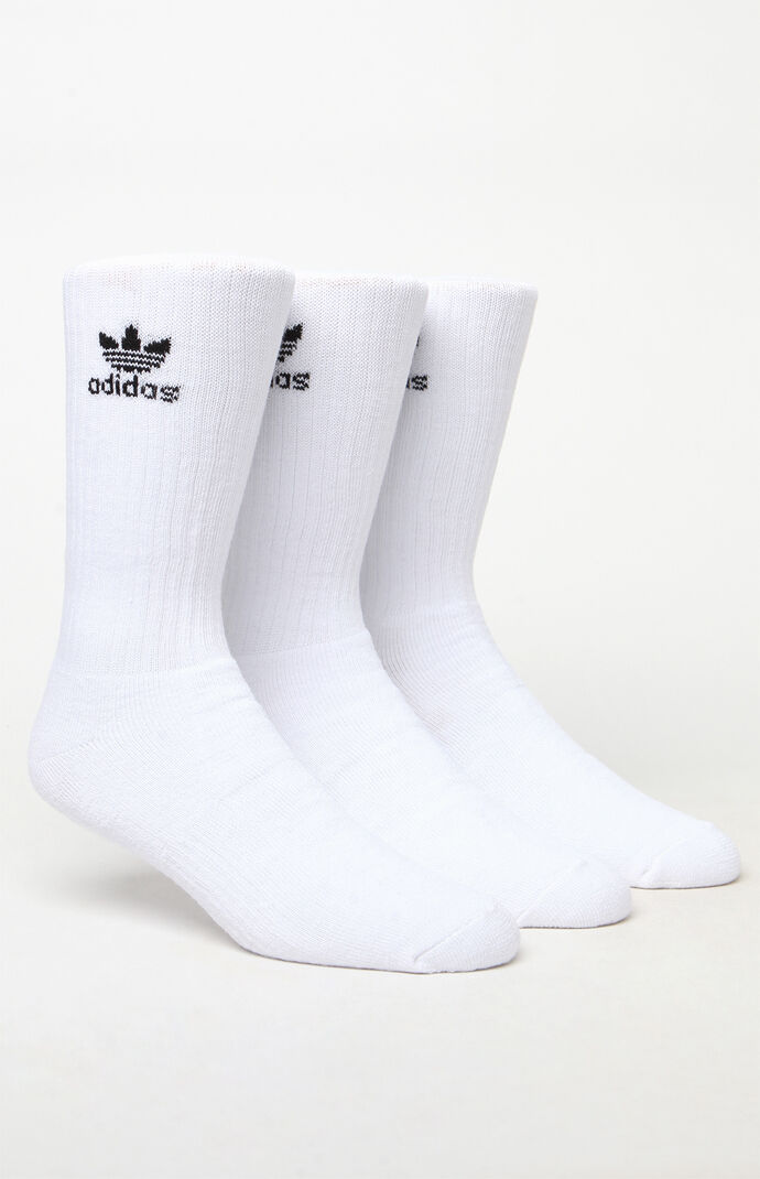 6 Pack White and Black Crew Socks | PacSun