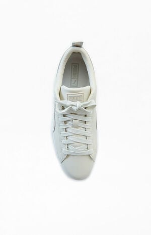 Women's Gray Mayze Leather Sneakers image number 5