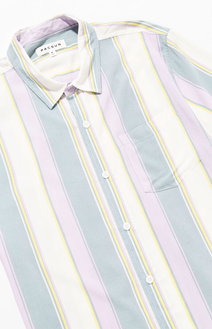 Travis Striped Short Sleeve Button Up Shirt