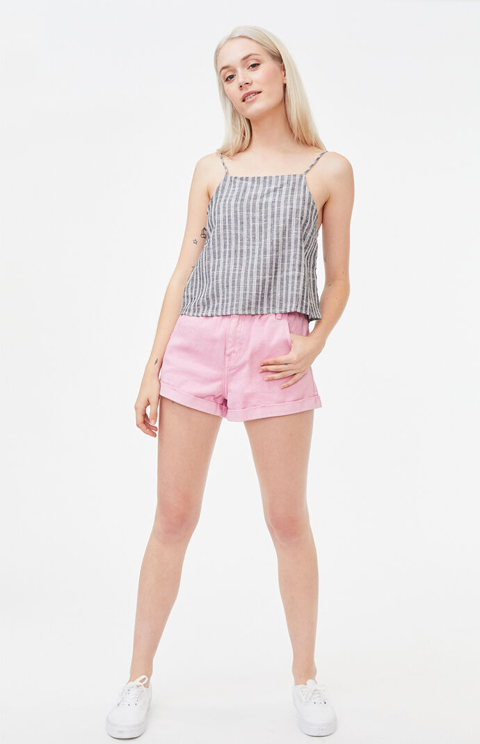 Open Back Linen Tank Top