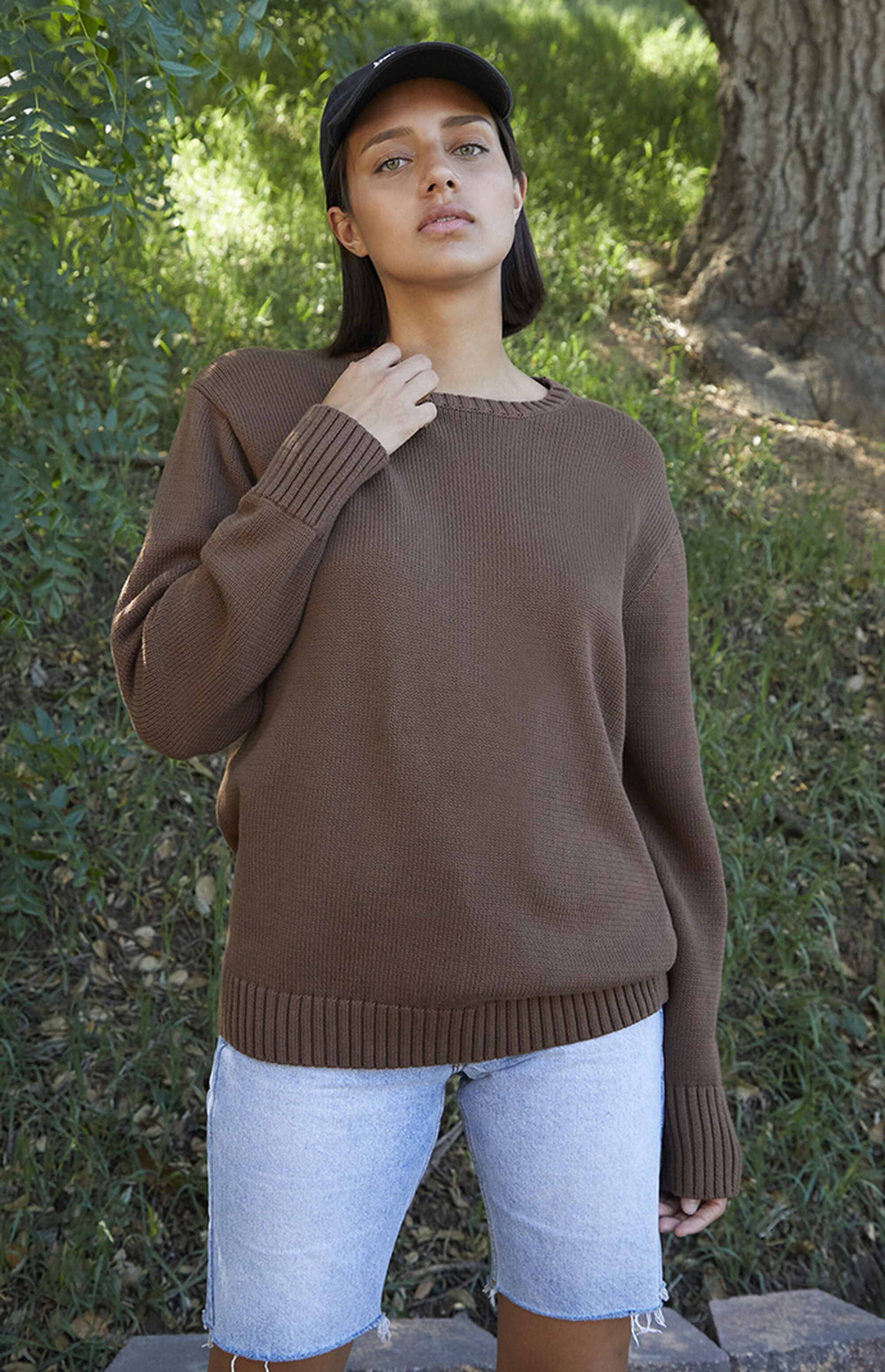 John Galt Brown Brianna Sweater | PacSun