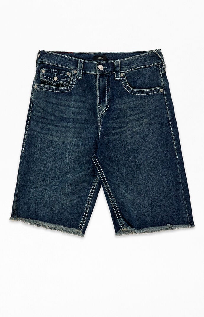 True Religion Vinny Big T Flap Baggy Jean Shorts