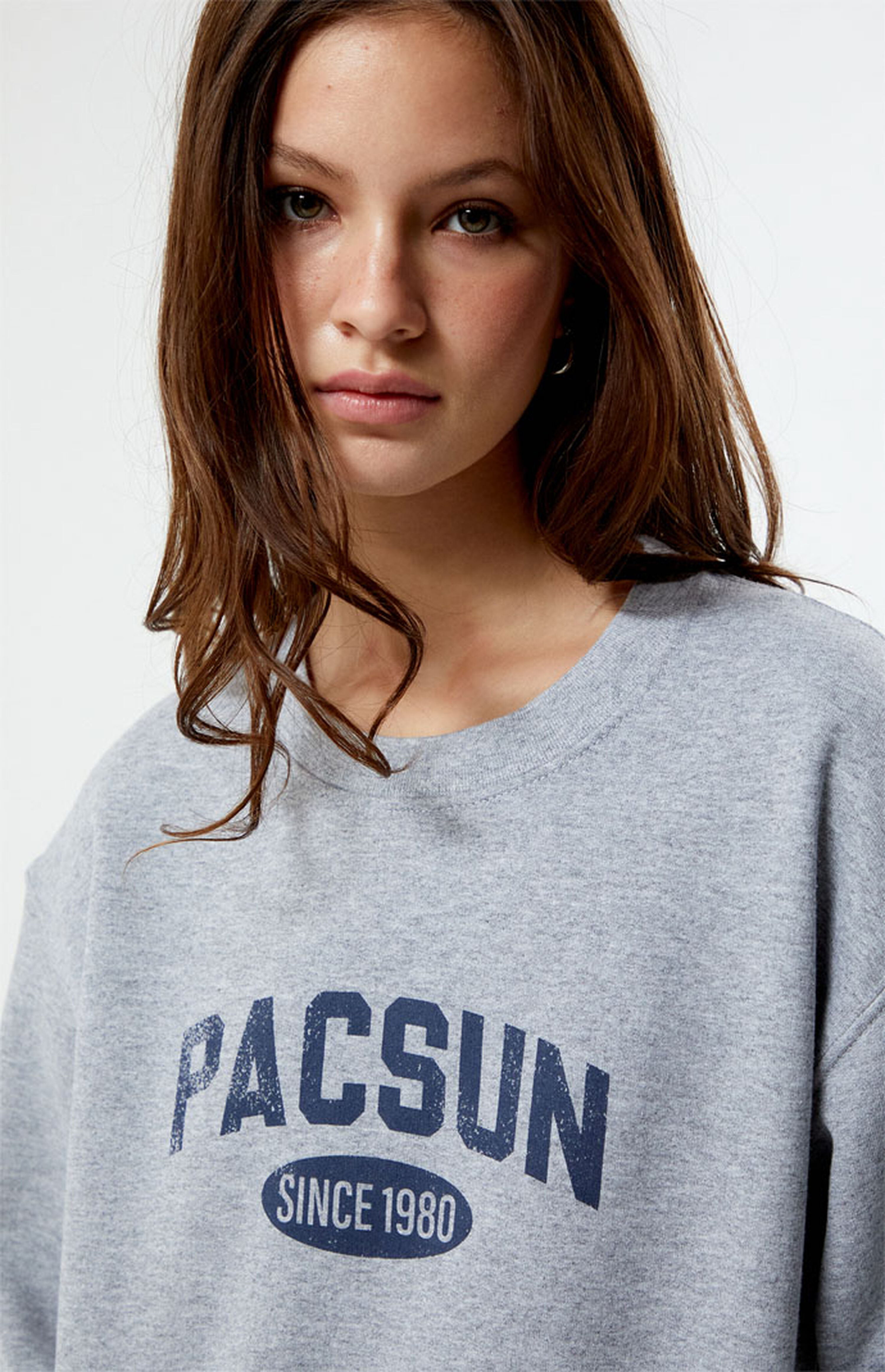 PacSun Distressed Crew Neck Sweatshirt PacSun