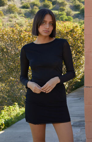 Black Leah Basic Long Sleeve Top image number 1