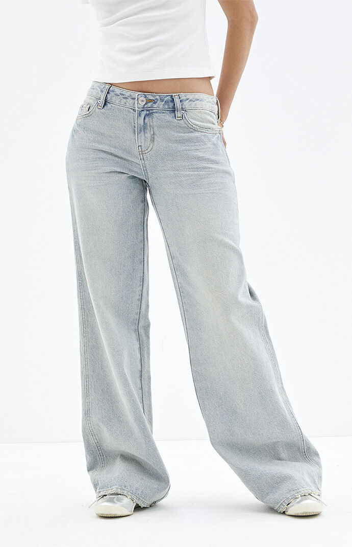 Pacsun Casey Low Rise Baggy Jeans Light Indigo Shine