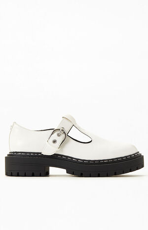Women's White Emelia Platform Loafers image number 2