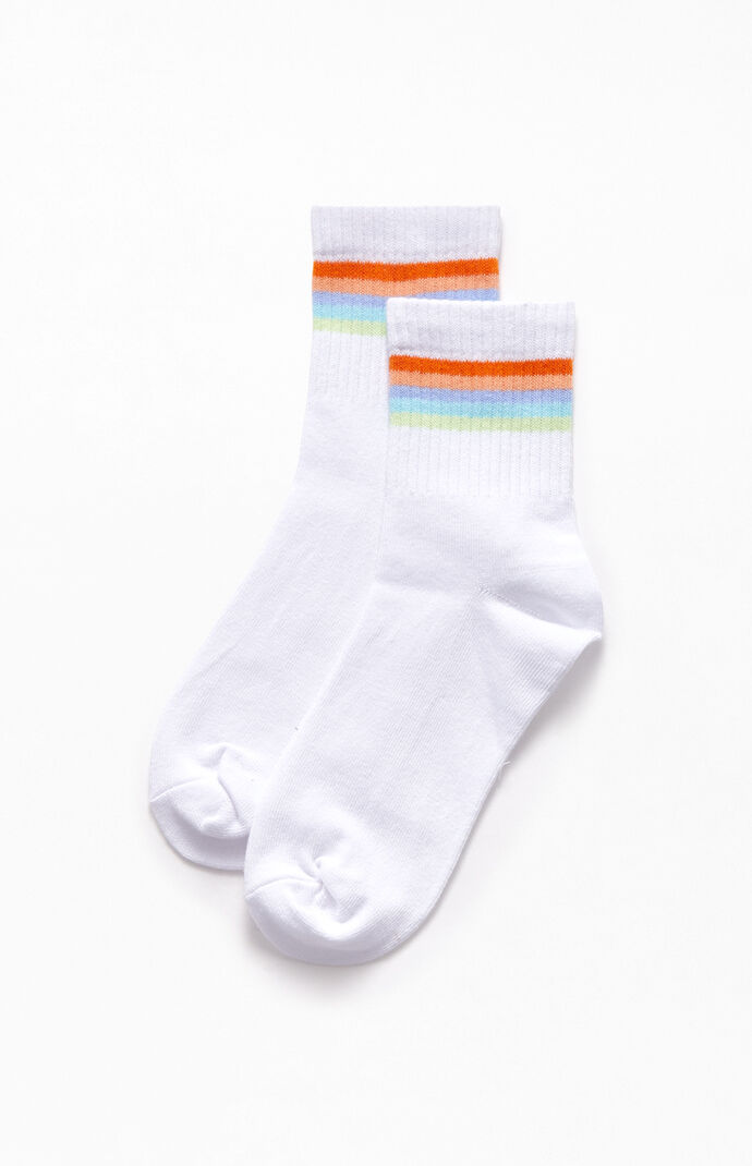 Pastel Stripe Shortie Socks