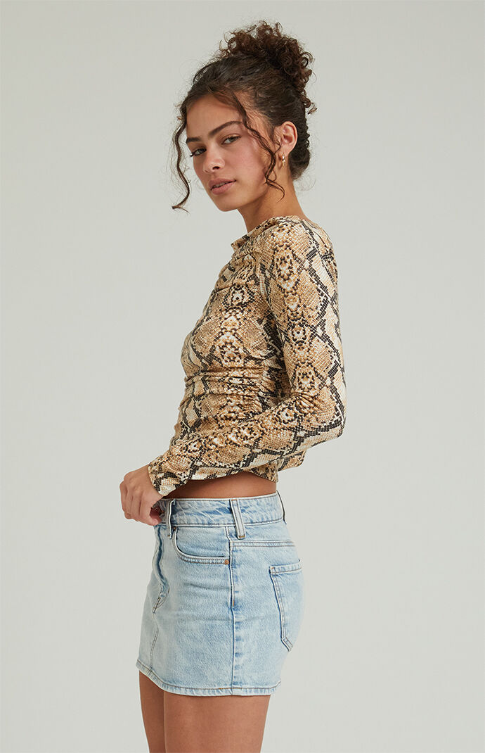 Cow print skirt pacsun top