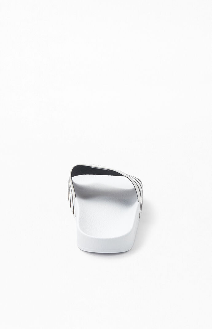 White & Black Adilette Slide Sandals