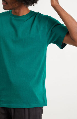 Forest Green Solid Regular Fit T-Shirt image number 2