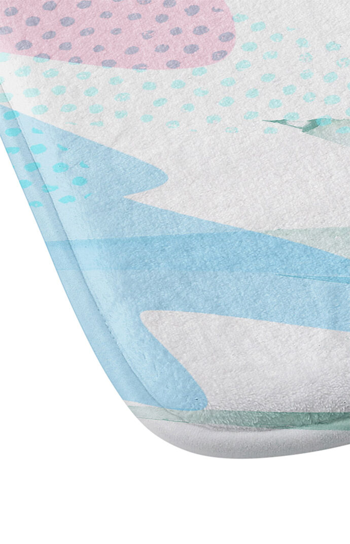 Geometric Palm Memory Foam Bath Mat
