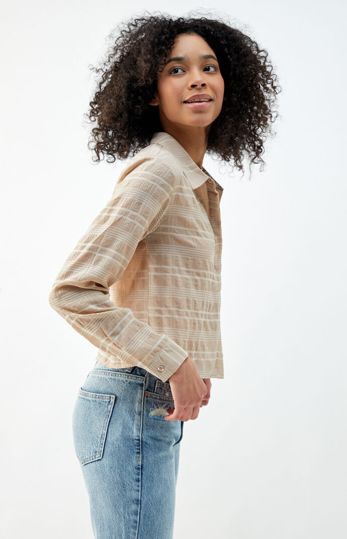 '90s Chiffon Button Down Shirt