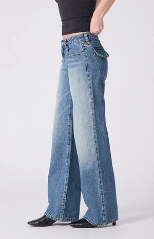 Zoe Low Rise Girlfriend Jeans Stud Embellished image number 4