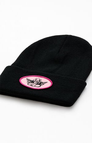 Black Ribbed Beanie image number 2