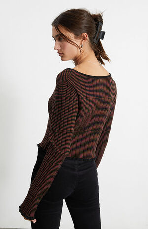 Cropped V-Neck Cardigan image number 4