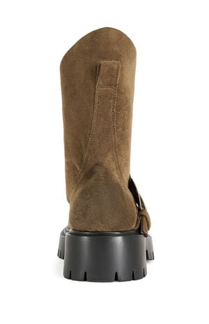 Women's Phrixus Faux Suede Asymmetrical Combat Boots image number 3