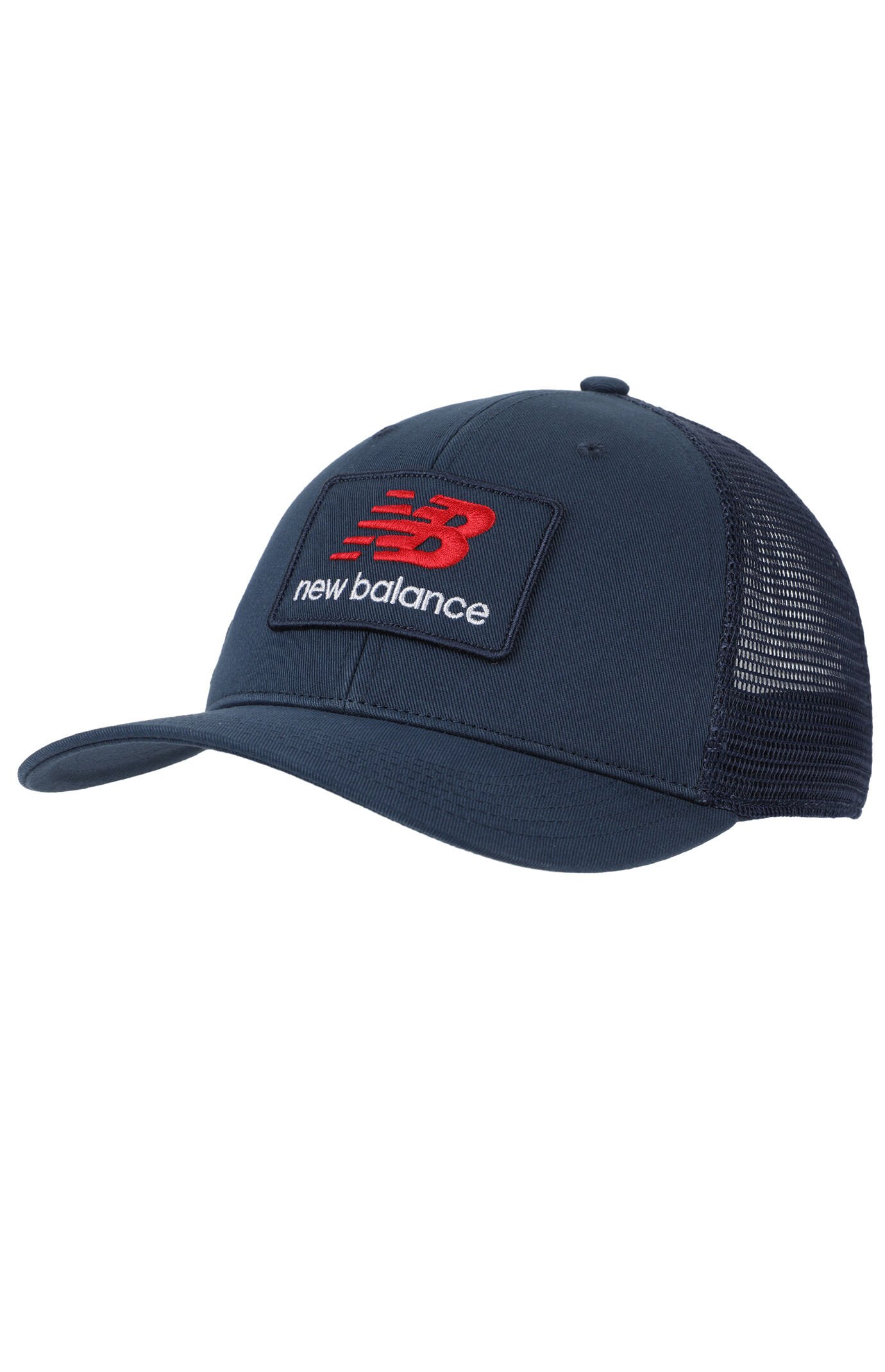 New Balance Stacked Patch Logo Trucker Hat