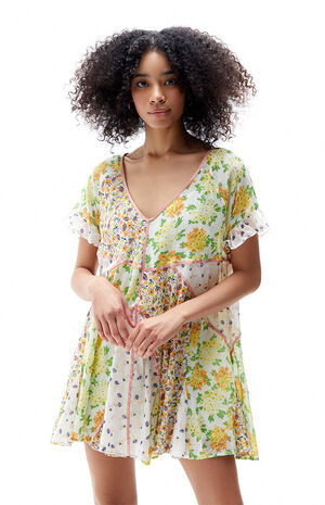 Free People Wildflower Patchwork Mini Dress | PacSun