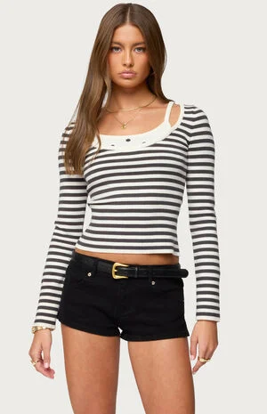 Cecile Layered Long Sleeve Top image number 1