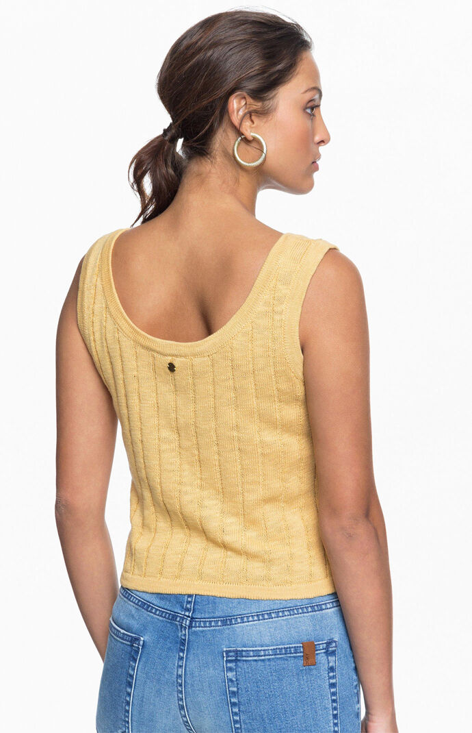 Yellow Be Sensational Sweater Tank Top