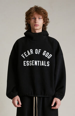 Black Brushed Yarn Hoodie image number 2