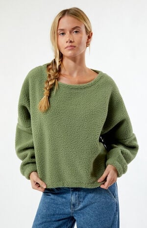 Jyoti Reverse Sherpa Fleece Crew Neck Sweatshirt image number 1