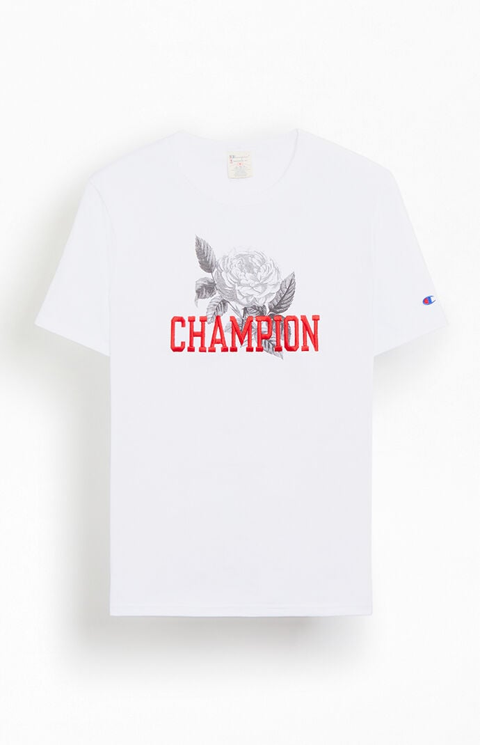 Champion Men s Skyline Embroidered T Shirt in White Size Large