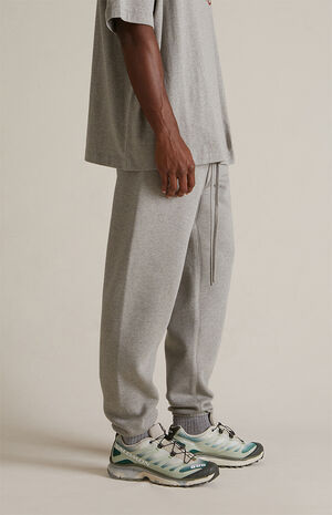 Dark Heather Oatmeal Fleece Sweatpants image number 4
