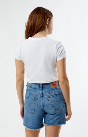 501 Original High Waisted Denim Shorts image number 3