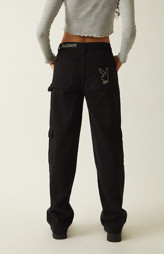 Playboy By PacSun Black Baggy Carpenter Pants PacSun